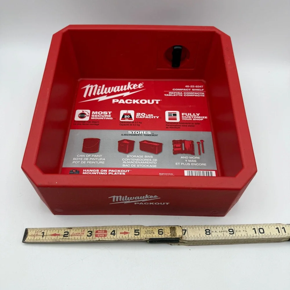 Milwaukee Packout Compact Shelf Red 48-22-8347 Storage Bin Accessory